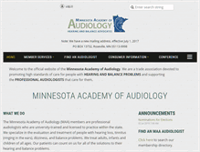 Tablet Screenshot of minnesotaaudiology.org